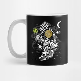 Astronaut Tennis Dogecoin DOGE Coin To The Moon Crypto Token Cryptocurrency Blockchain Wallet Birthday Gift For Men Women Kids Mug